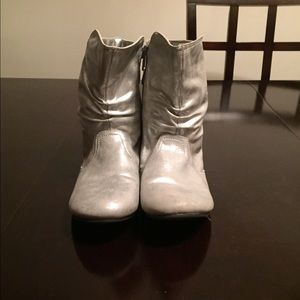 Silver Metallic Boots